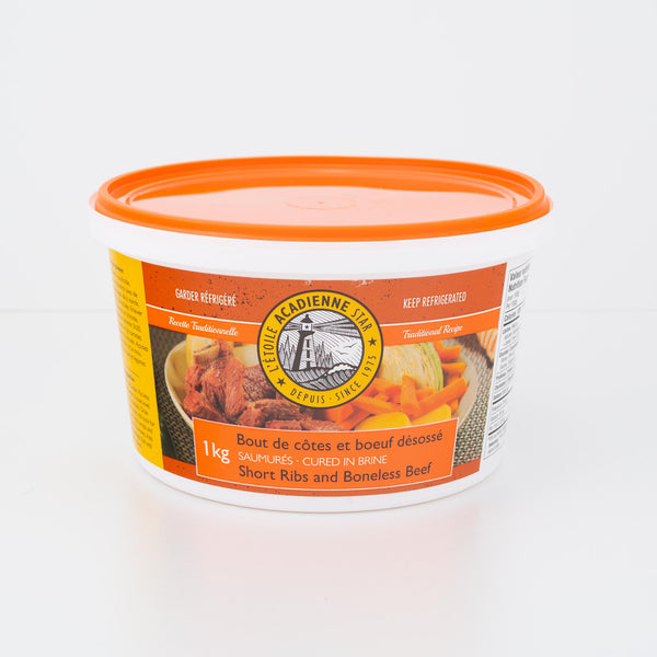 Bout de côte et boeuf désossé saumuré - 1KG